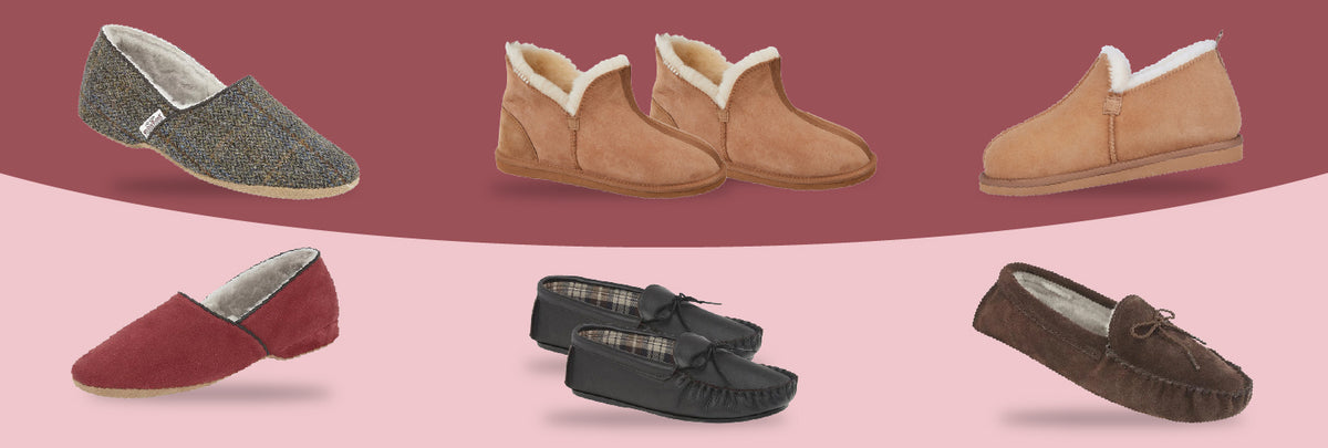 mens shearling slippers