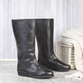 MALTON Womens Leather Shearling Boots