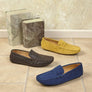 NAVY LEATHER DRIVING SHOE