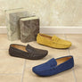 NAVY LEATHER LOAFERS