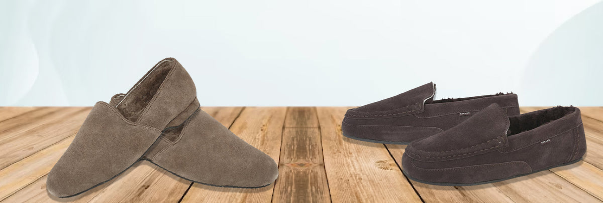 mens shearling slippers