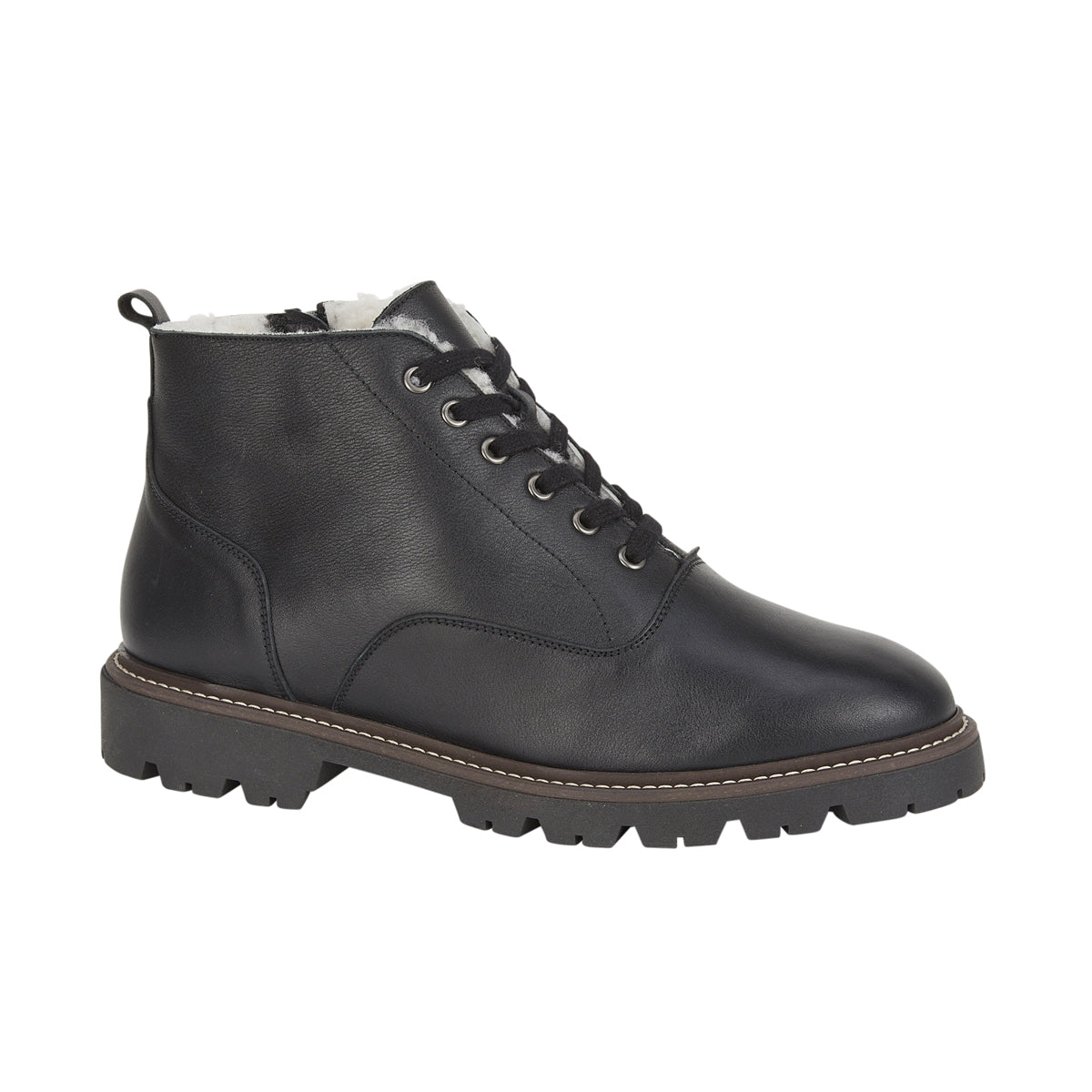 New with Box Draper Boots Black Leather Sherpa Lined Made in England Mens SZ 7 Tyler Leather Boot | Men main image 2