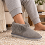 CAMILLA Womens Shearling Bootie Slippers