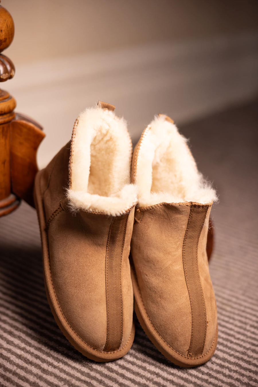Tilly | Shearling Booties | Ladies Slippers | Spice, Mulberry | Draper