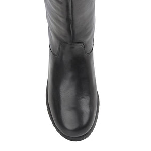 MALTON Womens Leather Shearling Boots