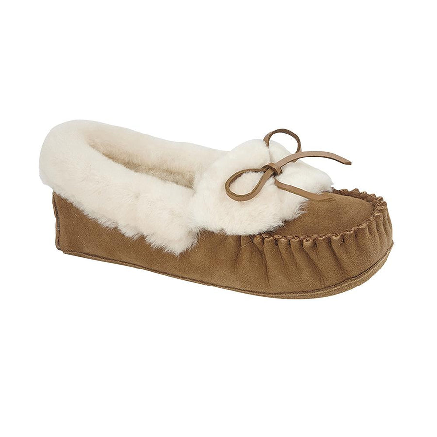 JESSICA Womens Shearling Moccasin Slippers