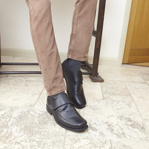 Easton | Mens Velcro Shoes | Mens Casual Shoes | Black Easton | Mens Velcro Shoes | Mens Casual Shoes | Black