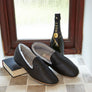 ALBERT Mens Leather Shearling Slippers