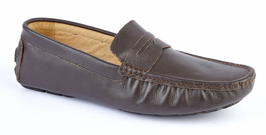 BROWN LEATHER LOAFERS