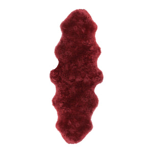 Double Shearling Rug Colour Strawberry
