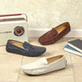ECRU LEATHER LOAFERS