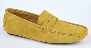 MUSTARD SUEDE LOAFERS