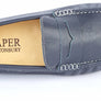 NAVY LEATHER DRIVING SHOE