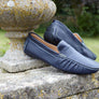 NAVY LEATHER DRIVING SHOE