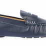 NAVY LEATHER LOAFERS