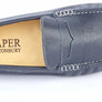 NAVY LEATHER LOAFERS