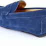 NAVY SUEDE LOAFERS