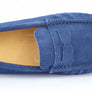 NAVY SUEDE LOAFERS