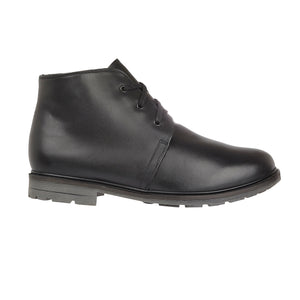 SOMERSET Mens Leather Shearling Boots Black