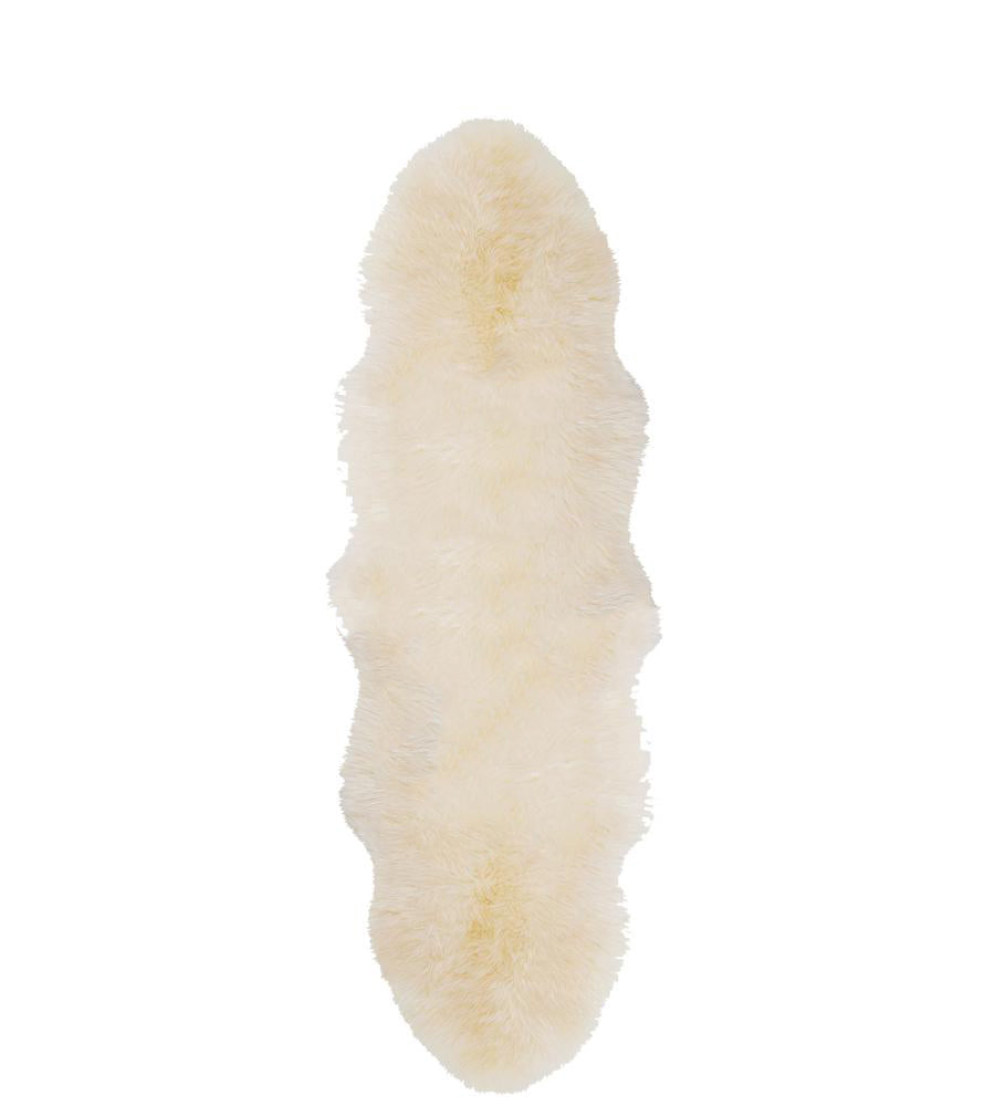Double Shearling Rug Colour White